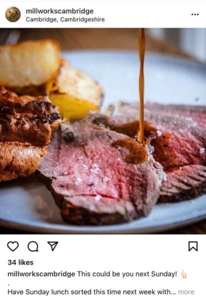 millworks cambridge serves delicious roasts