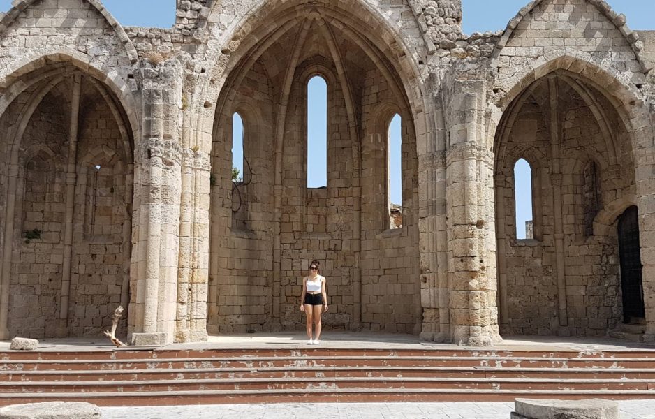 Ruins of a church in Rhodes Old Town