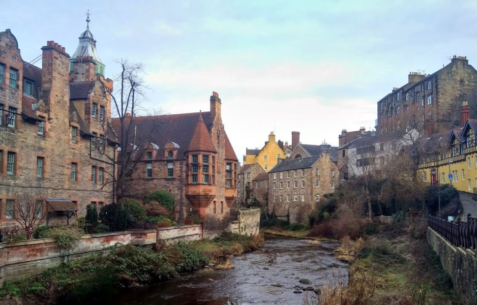 Dean Village in Edinburgh is one of the best places to visit in October in Europe