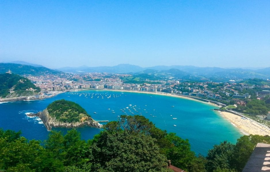 San Sebastian viewpoint from above - this is a gorgeous part of nothern spain