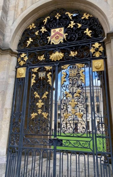 An iron gate in Oxford - an example of the beautiful architecture you can see walking around the city