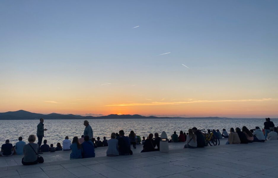 The Sea Organ in Zadar at sunset