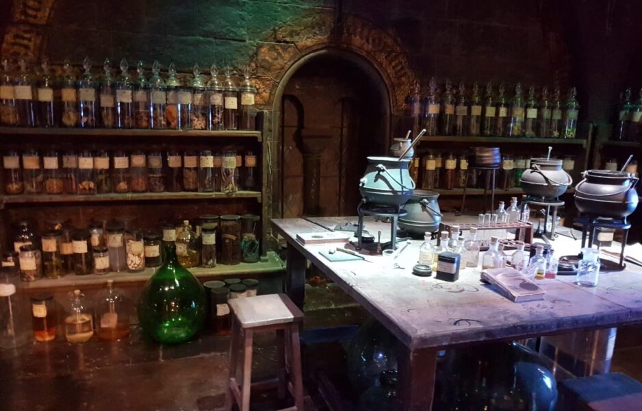 The potions room at Hogwarts