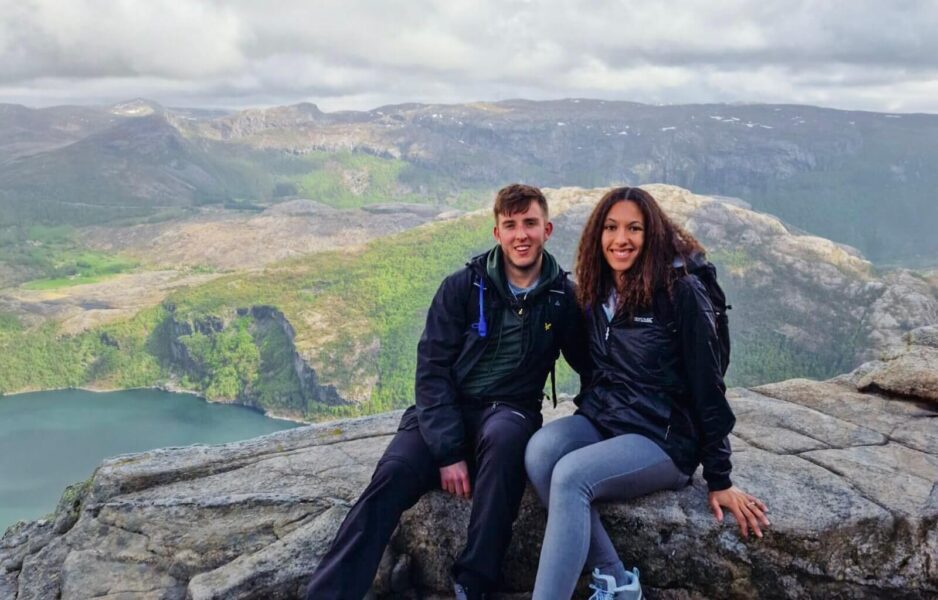 Sitting at the top of Pulpit Rock