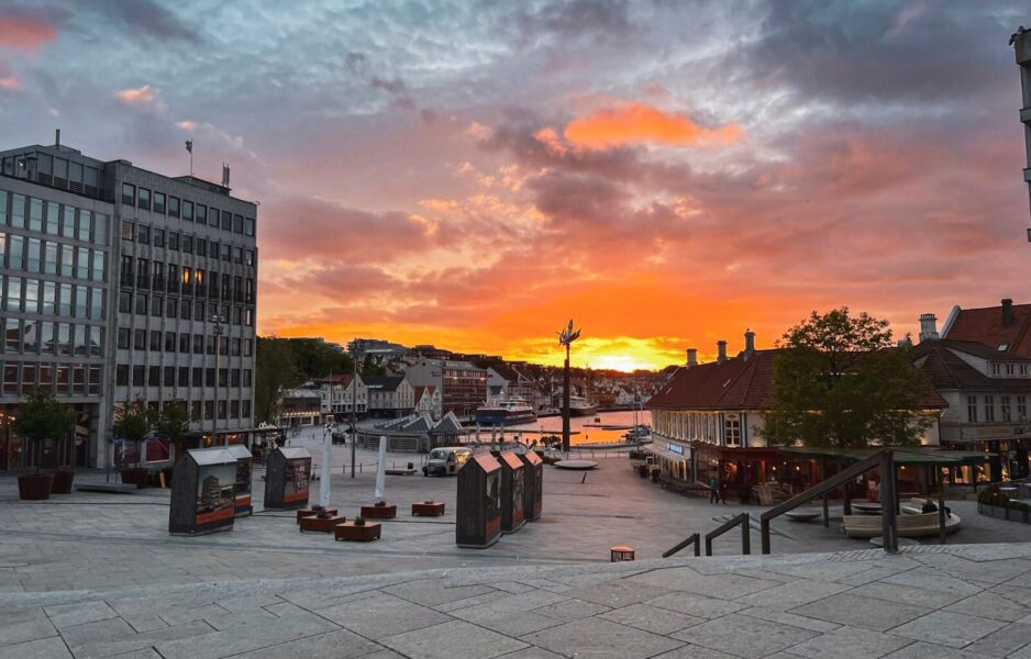 Beautiful sunsets in Stavanger Norway