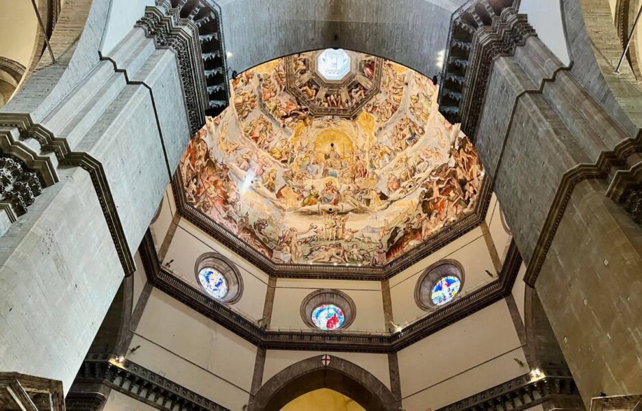 The dome inside Florence cathedral