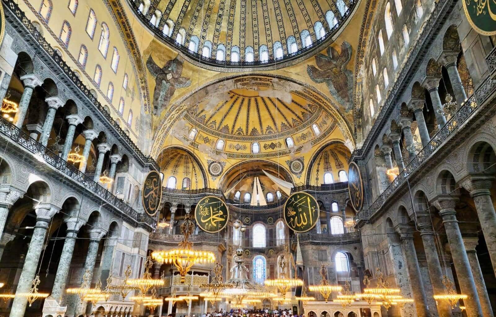 inside the Hagia Sofia, Turkey