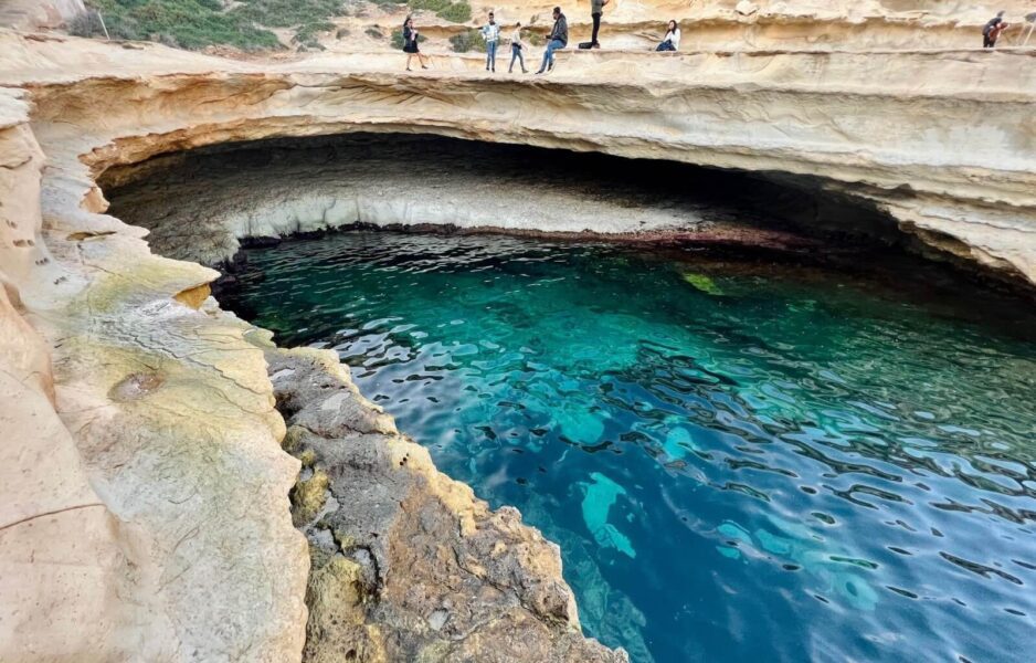 The beautiful St Peter's Pool in Malta