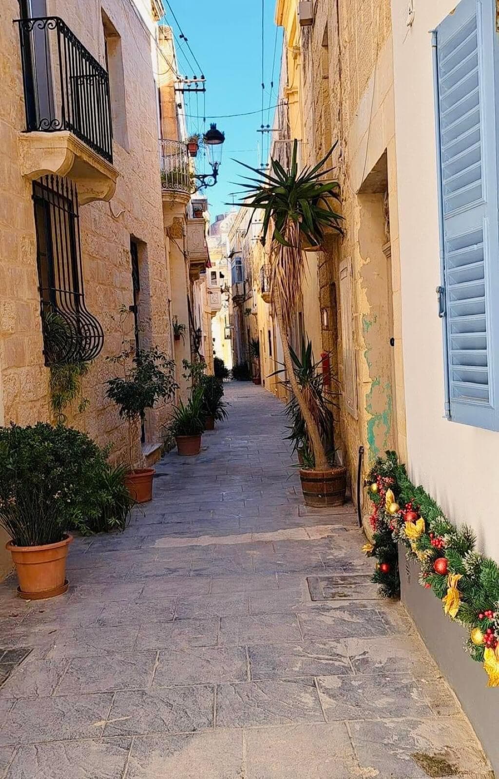 The pretty streets in Rabat town, Malta