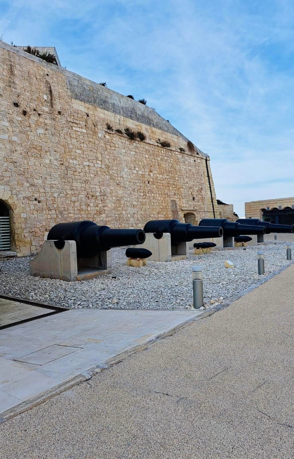 The cannons at Fort St Elmo in Malta