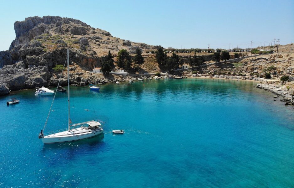 The beautiful St Pauls bay, Lindos