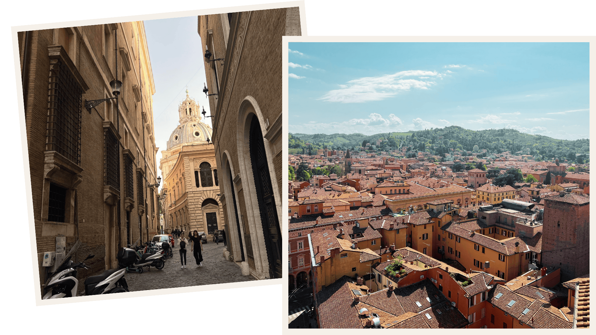 Rome and Bologna polaroid