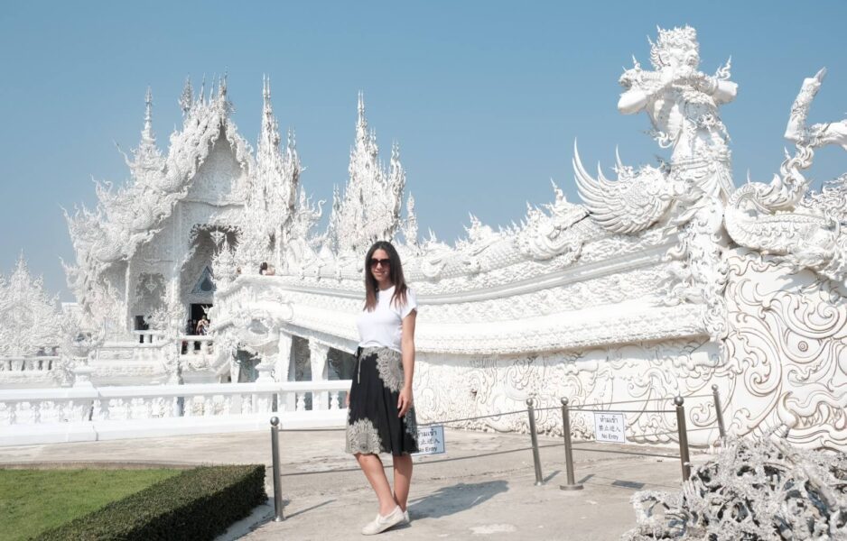 The gorgeous white temple is one of the best things to do in Chiang Rai