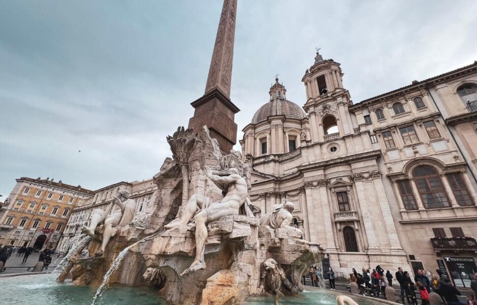 The fountains in the Piazza Navona in Rome