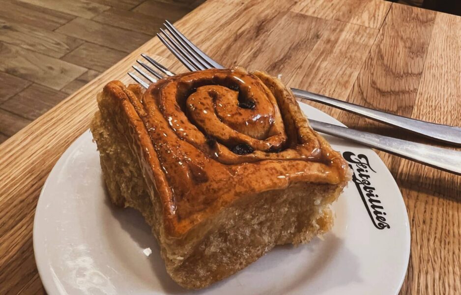 Eating Fitzbillies Chelsea buns are one of the best things to do in Cambridge