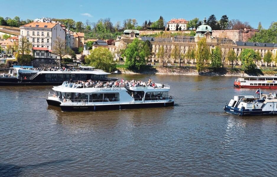 River cruise boats on the Vltava