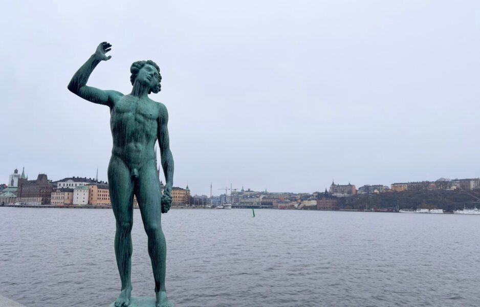 Statue of Stockholm by the waterfront