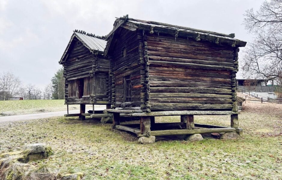 Traditional log houses in Skansen, one of the best things to do in Stockholm