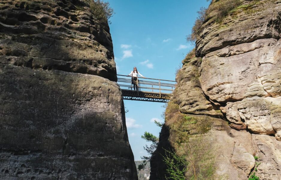 On one of the viewing platforms at Neurathen Castle.