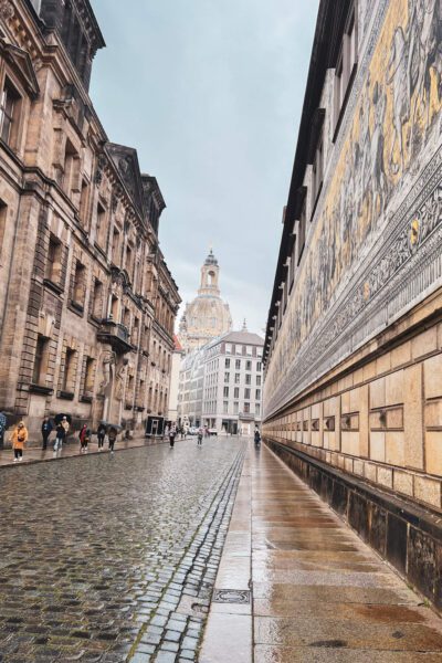 the Furstenzug with the Frauenkirche in the distance