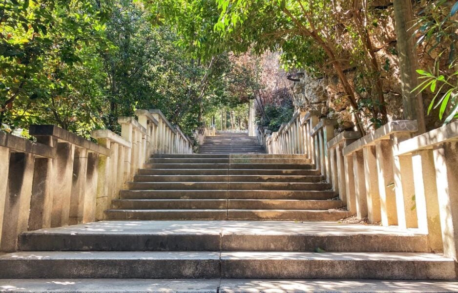 Stairs up Marjan Hill in Croatia