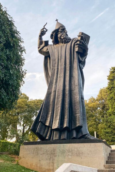 the Grgur Ninski (Gregory of Nin) Statue