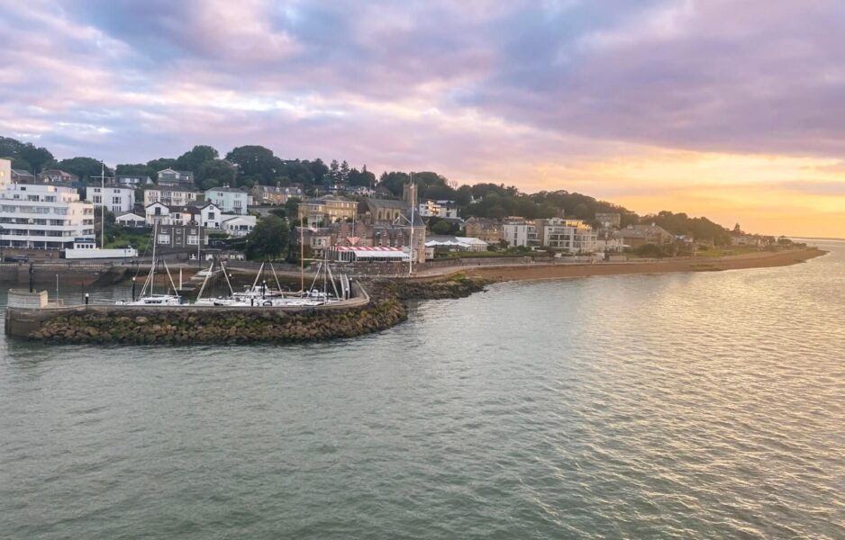 The sunset when we arrived on the Isle of Wight