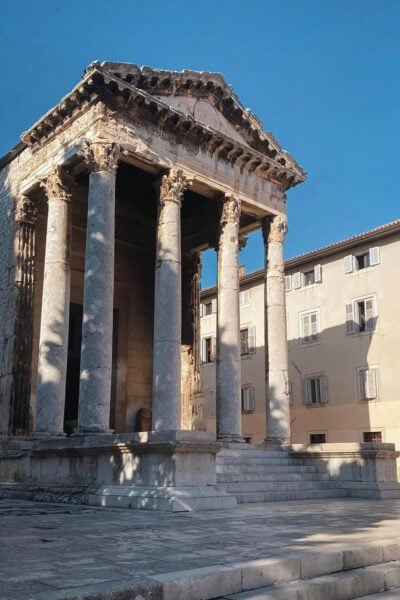 The historical Temples in Pula city centre 