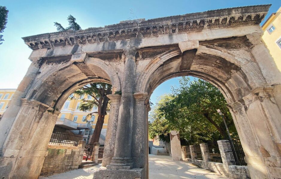 The twin gate in Pula, Croatia