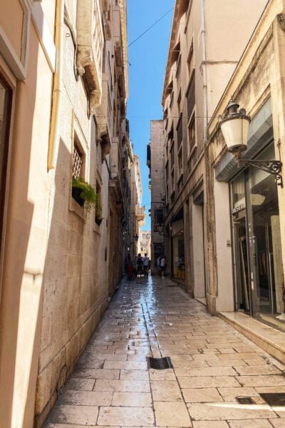 The streets of Split Old Town