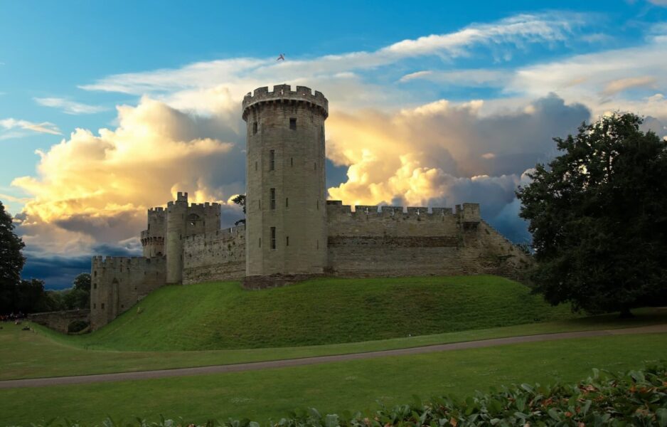 The beautiful Warwick Castle in the UK