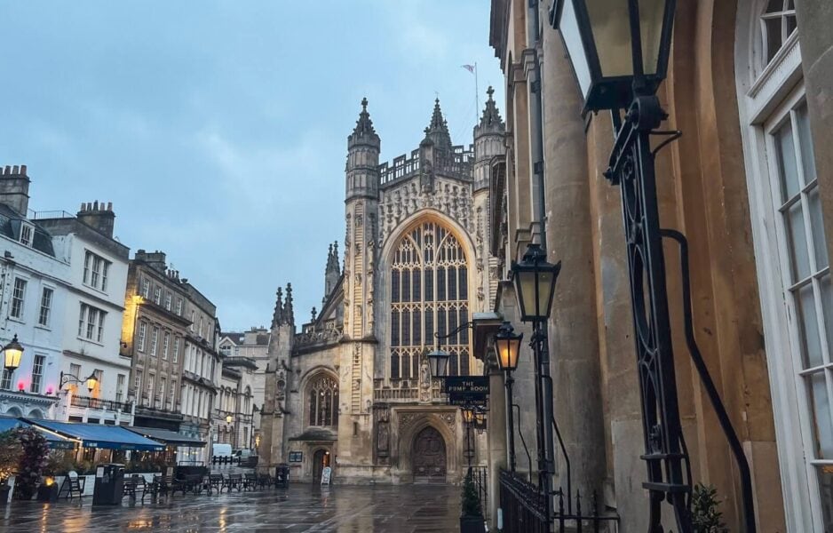 Bath Abbey in the Rain