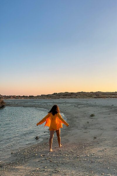Walking on the beach at the Daymaniyat Islands
