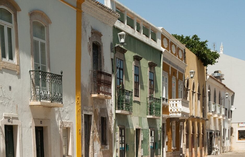 Colourful buildings in Tavira - where to stay in the Algarve for families