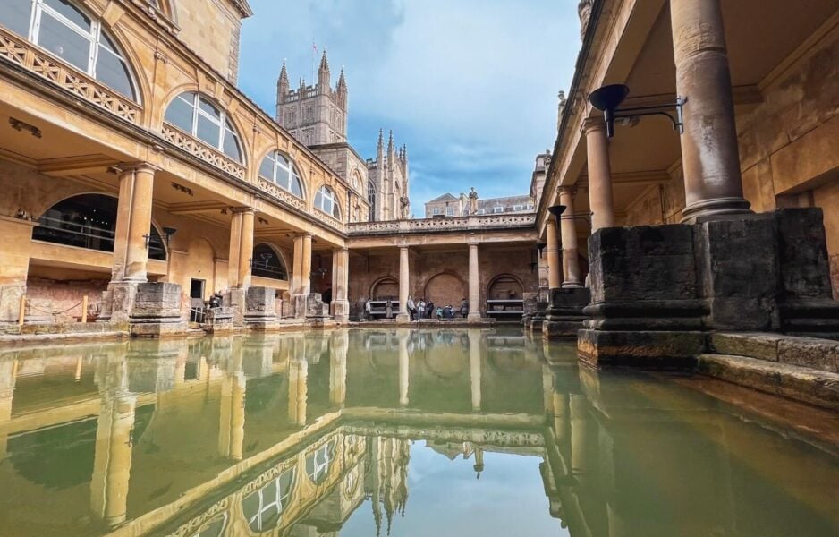 The Roman Baths with the Abbey in the Background