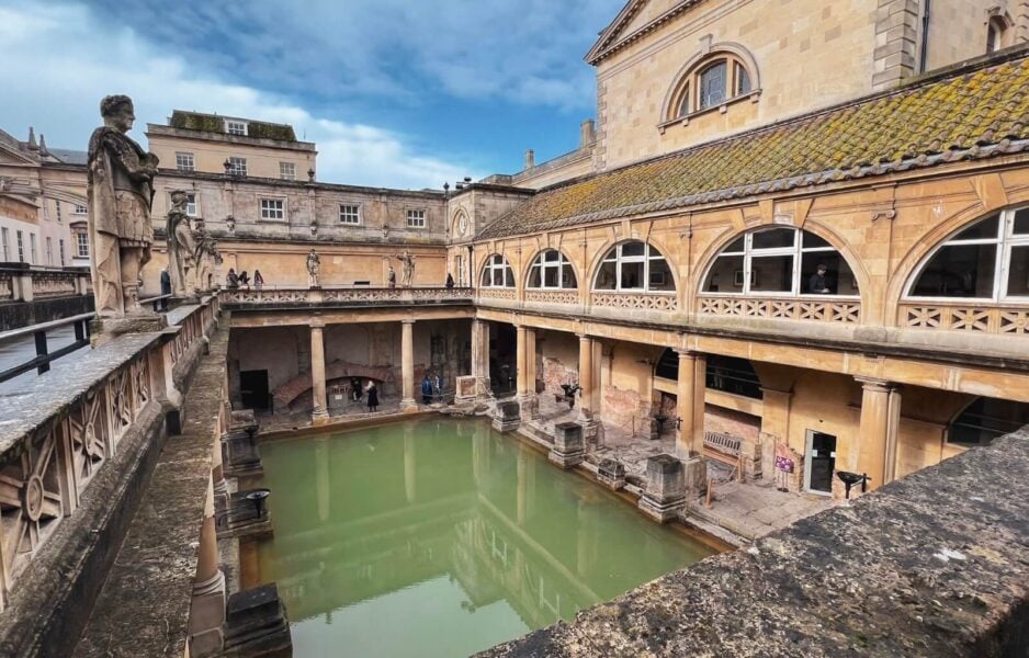 The Roman Baths from Above - a must-see during a weekend in Bath