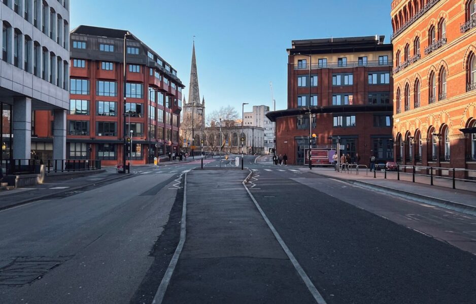 The pretty streets of Bristol in the evening - one of the best UK city breaks for couples