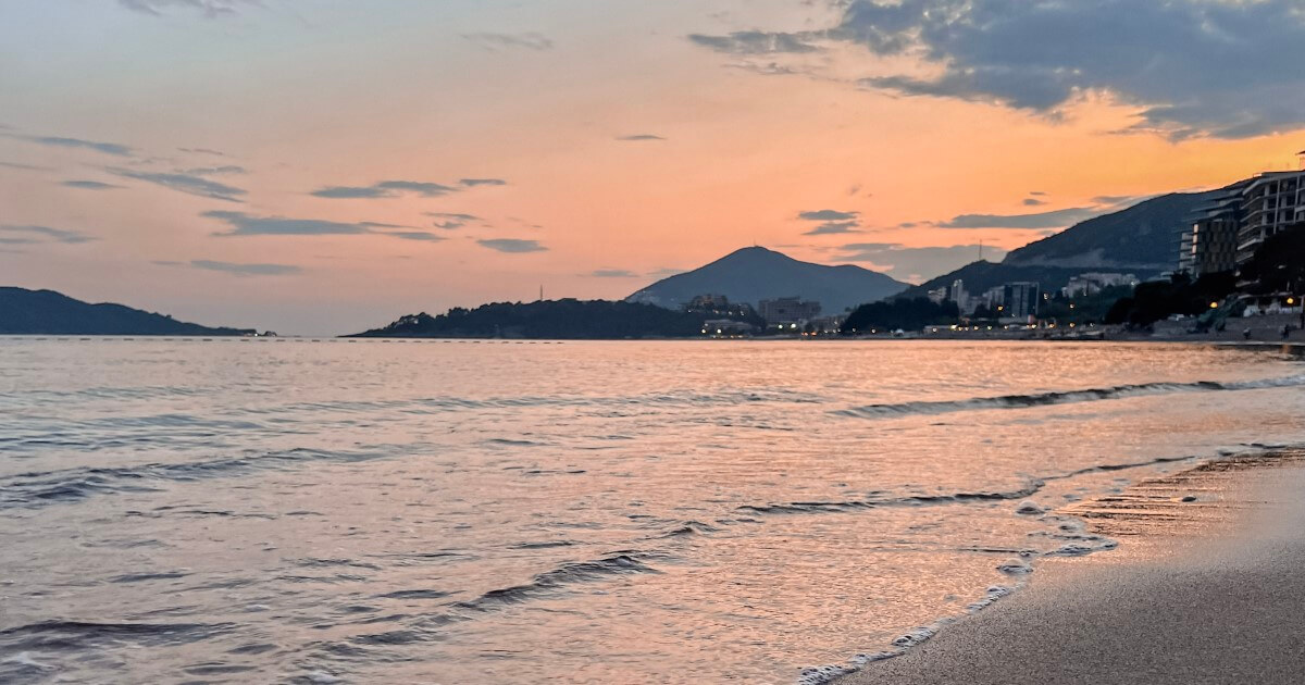 Where to visit in Europe in July header Image - Montenegro Sunset