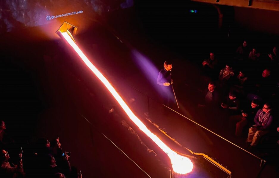 The lava was white hot when it first came down the tunnel