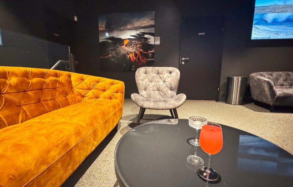 The premium lounge at the Icelandic Lava Show