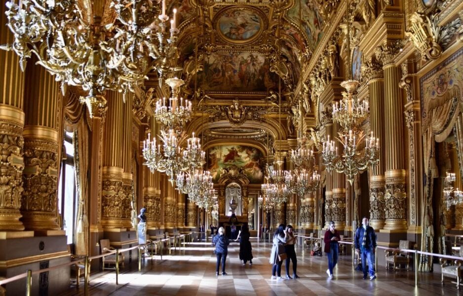 The stunning interior of the Opera House in Paris