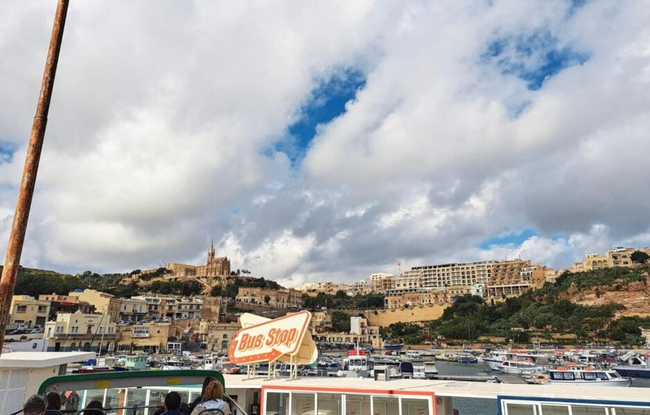 The bus stop in Gozo