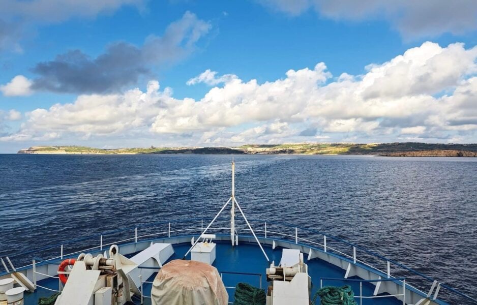 On the ferry from Malta to Gozo