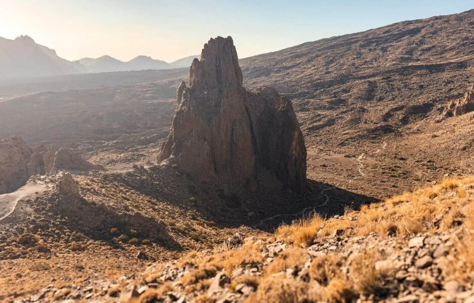 The final viewpoint over Teide from the end of the Los Roques De Garcia Trail hike