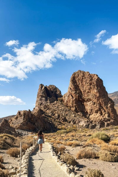 The trails in Teide