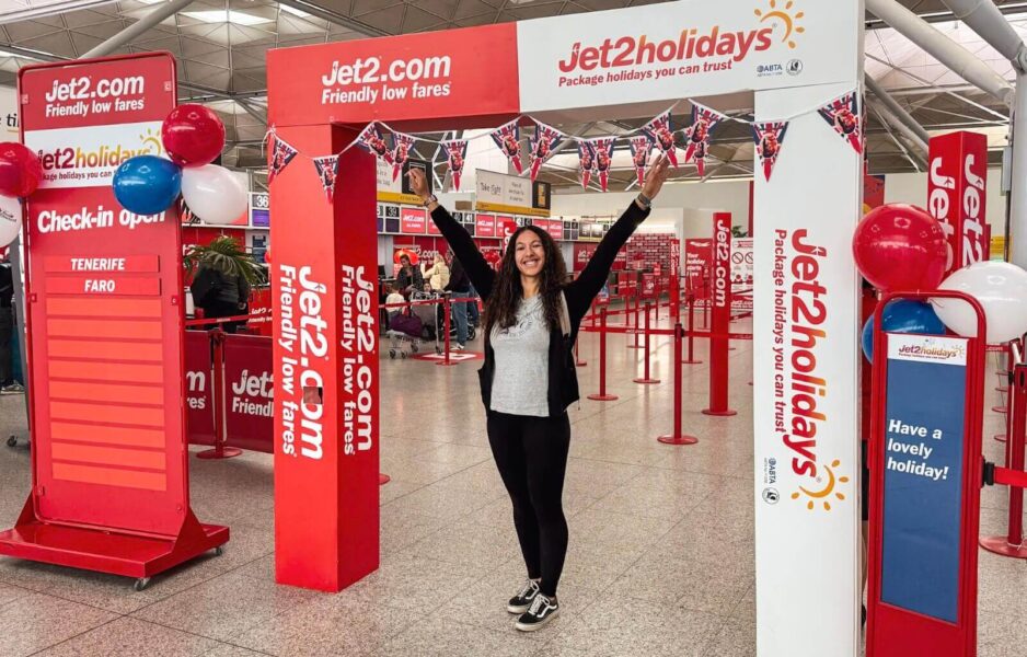 At the airport with Jet2 holidays