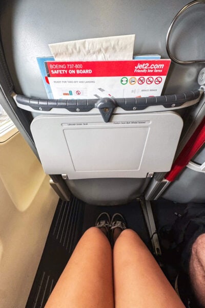 The insane amount of legroom we had with Jet2 airlines