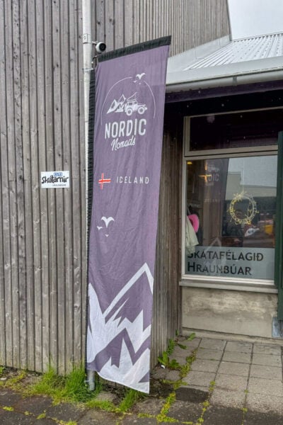 The sign ourside the base camp